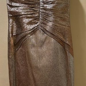 Gold Shimmer MIDI Cocktail Dress